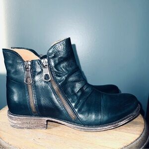 Miz Mooz Logic Double Zipper Ankle Boots